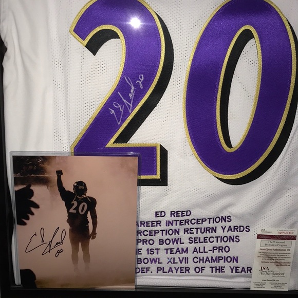 ed reed autographed jersey